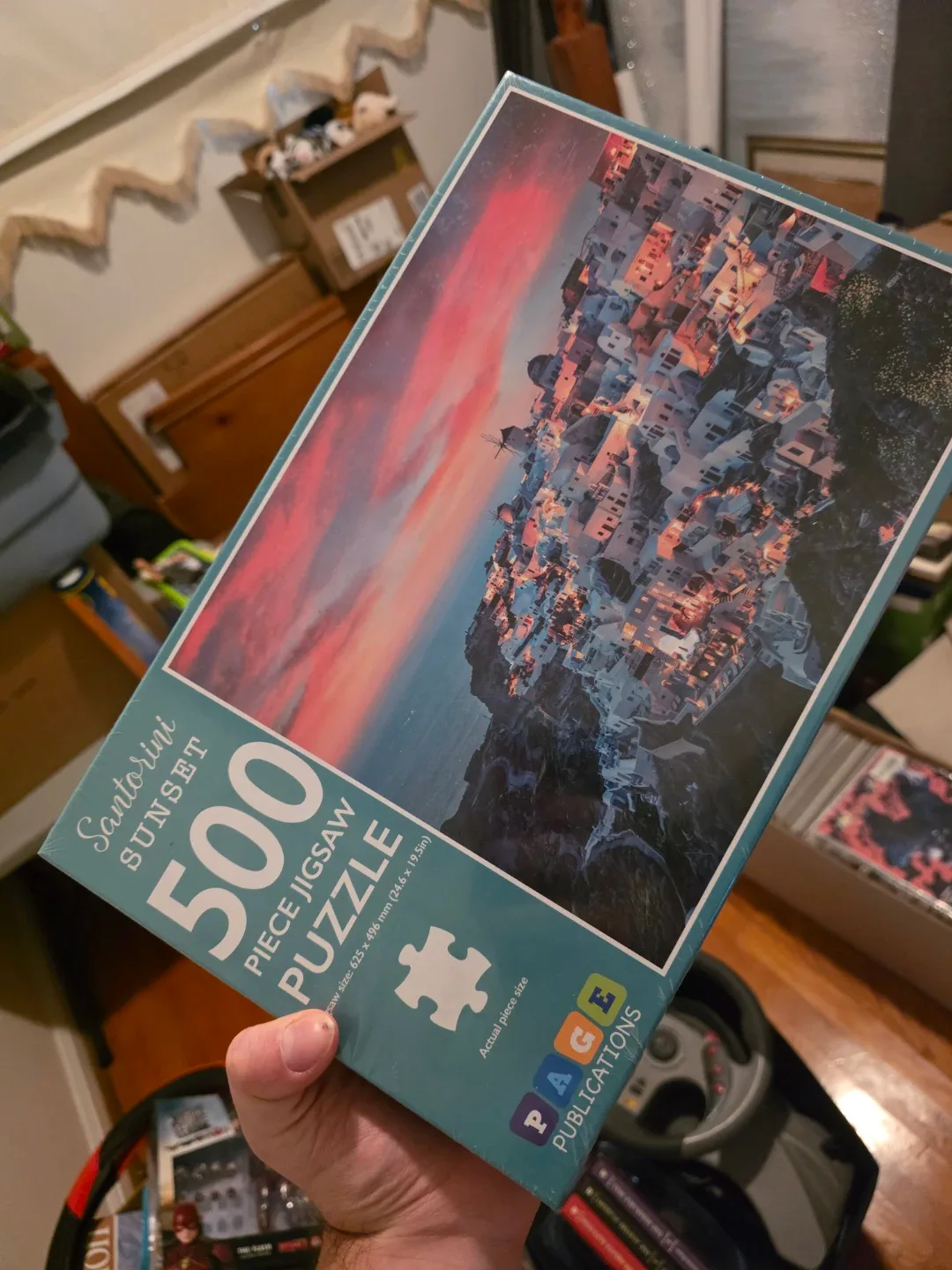 Santorini Sunset 500 Piece Jigsaw Puzzle