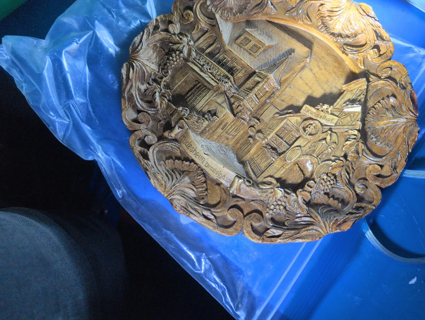 Vintage Wooden Rhine River Plate image indicator(2)