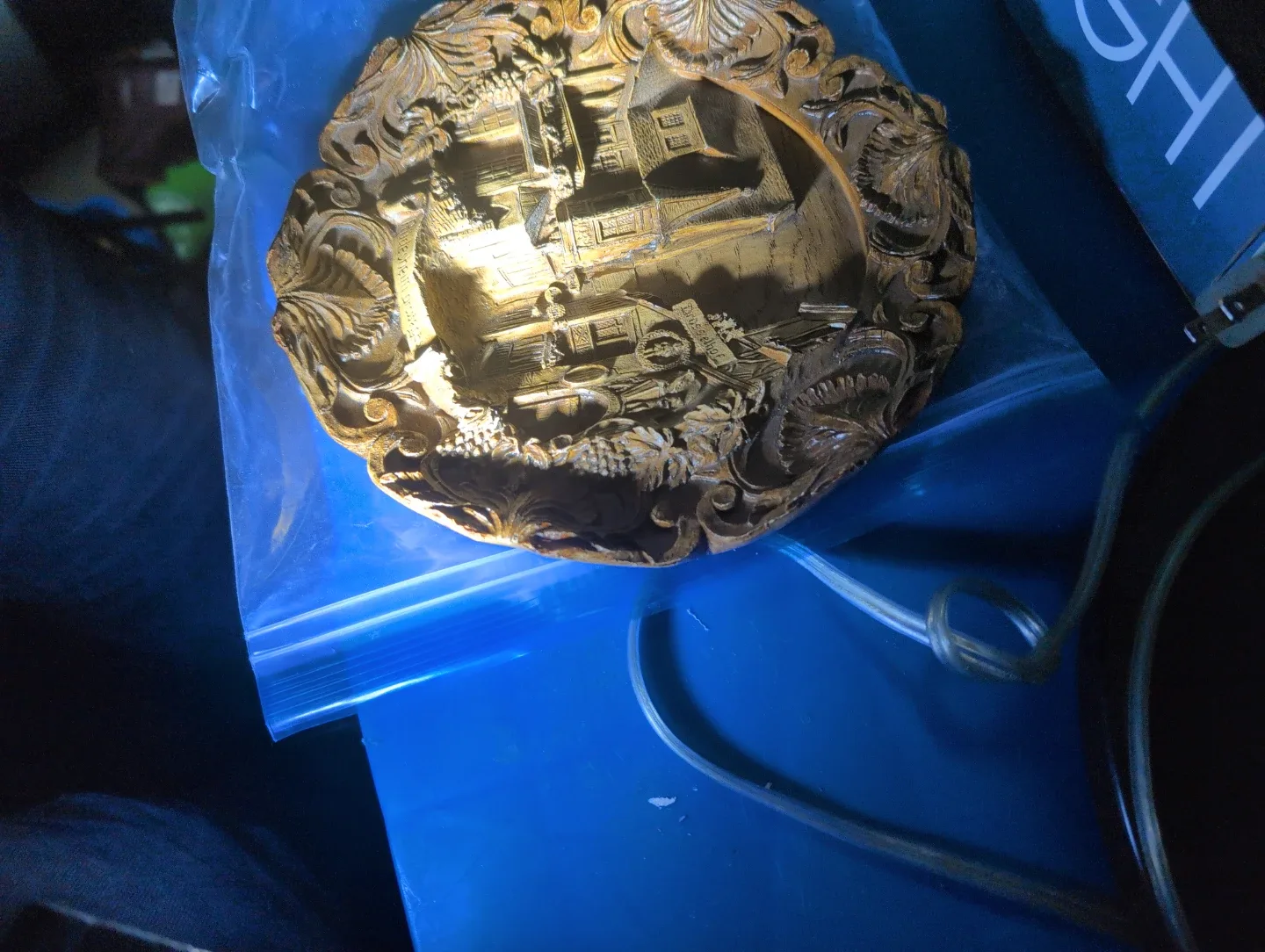 Vintage Wooden Rhine River Plate image indicator(3)