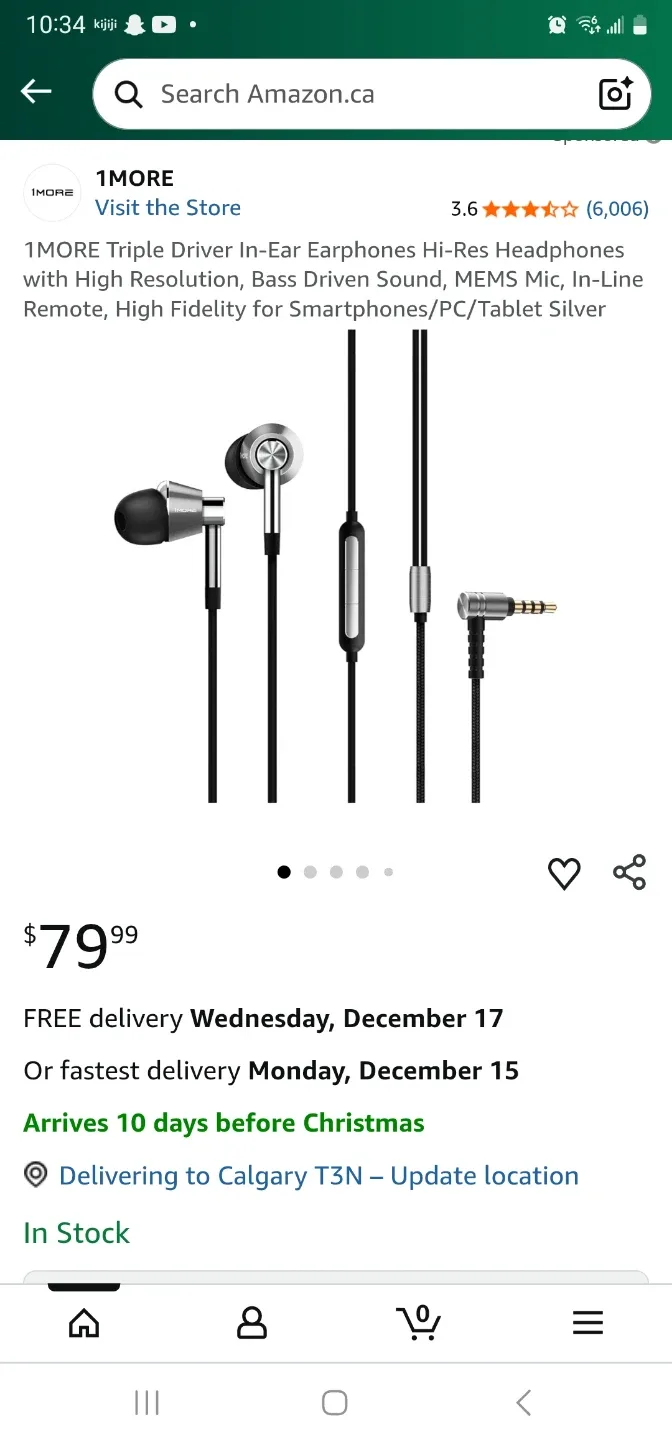 1MORE Triple Driver In-Ear Earphones Hi-Res Headphones with ...