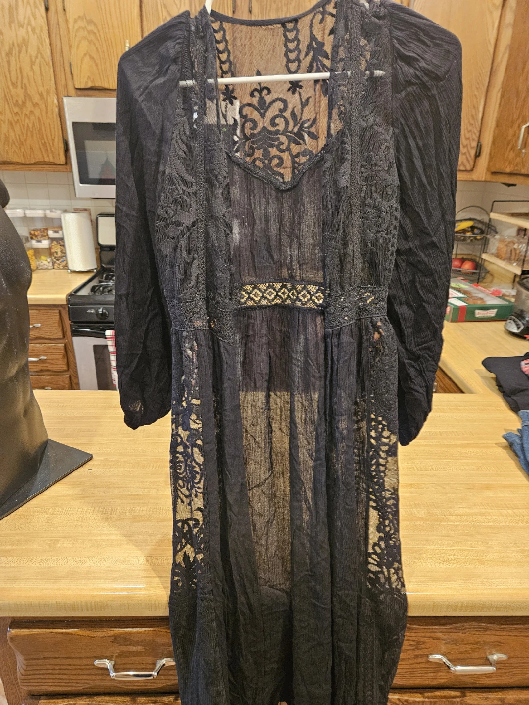Black Lace Rayon Cover-Up