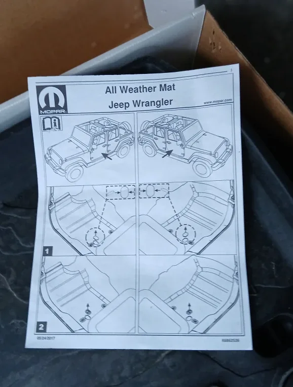 New MOPAR All Weather Jeep Wrangler Floor Mats image indicator(4)