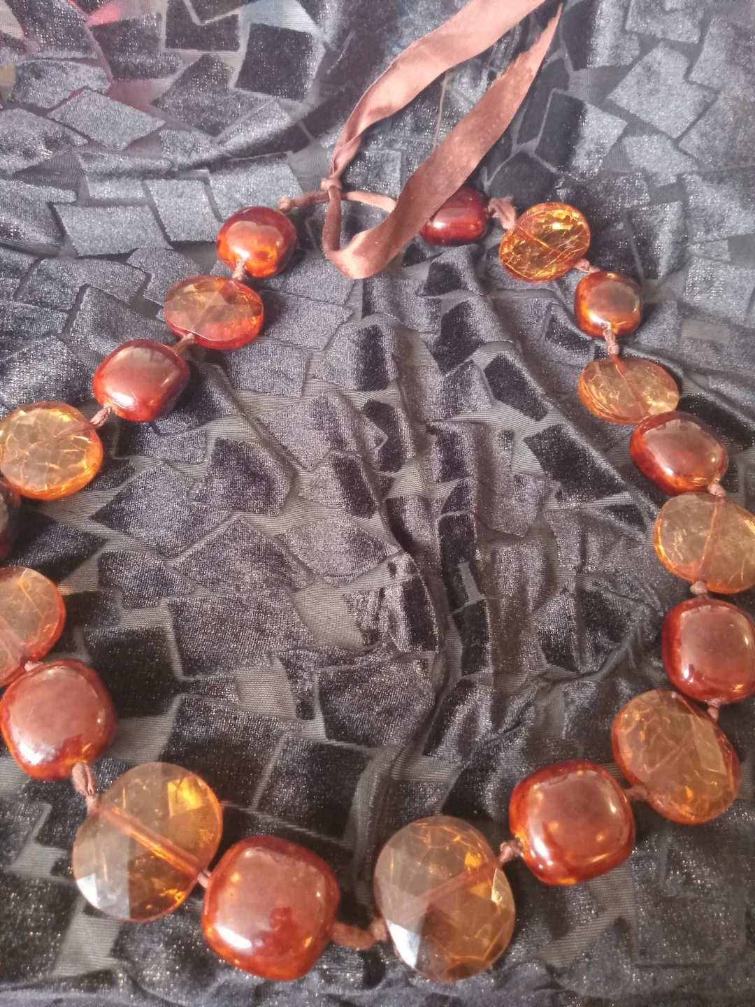 Necklace - Gold, White & Brown image indicator(3)