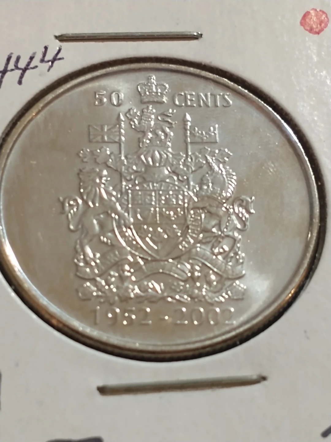 Beautiful 2002 Canadian 50 Cents Coin