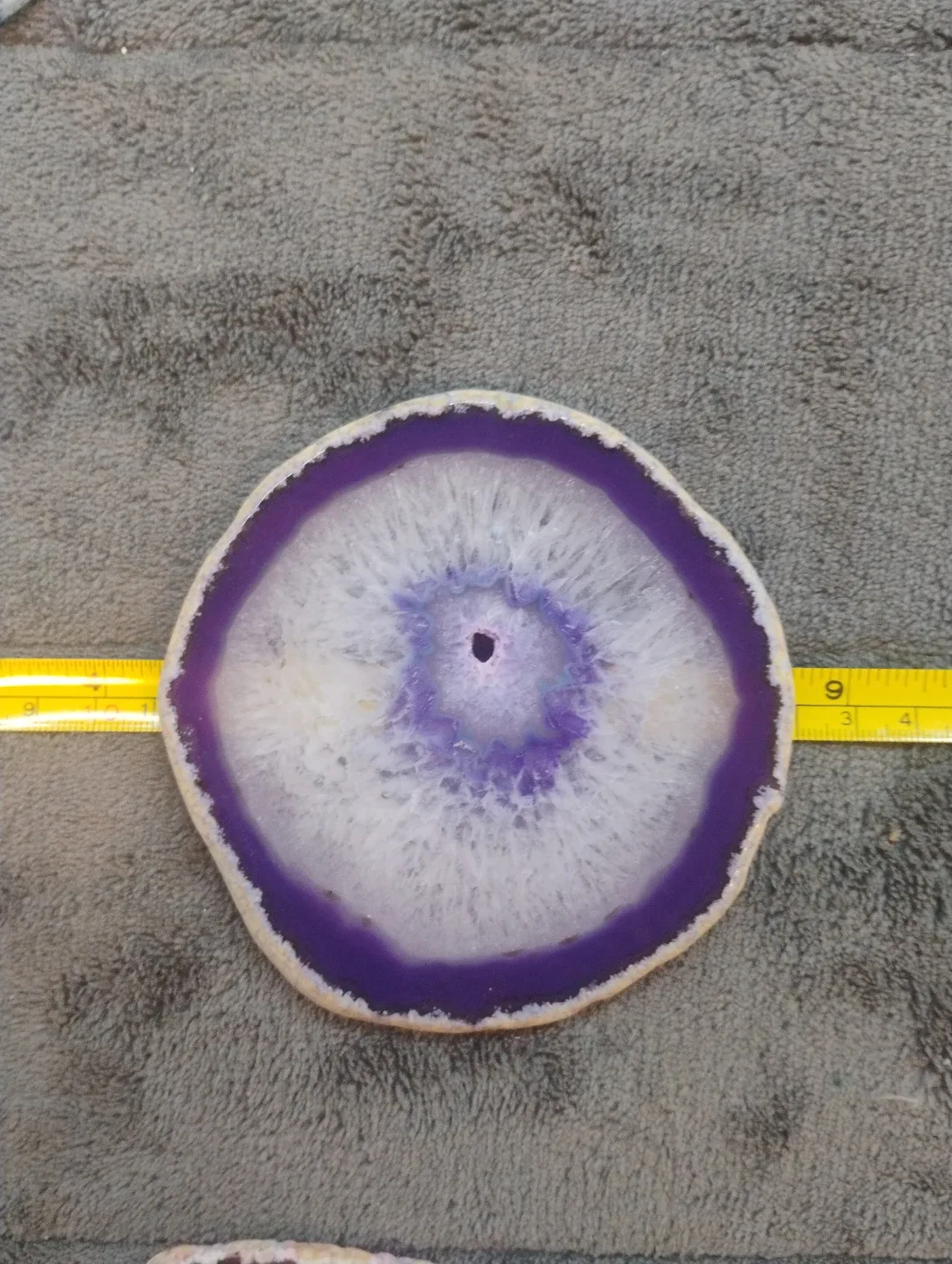Natural Agate Slice Geode Polished Crystal Quartz Gemstone