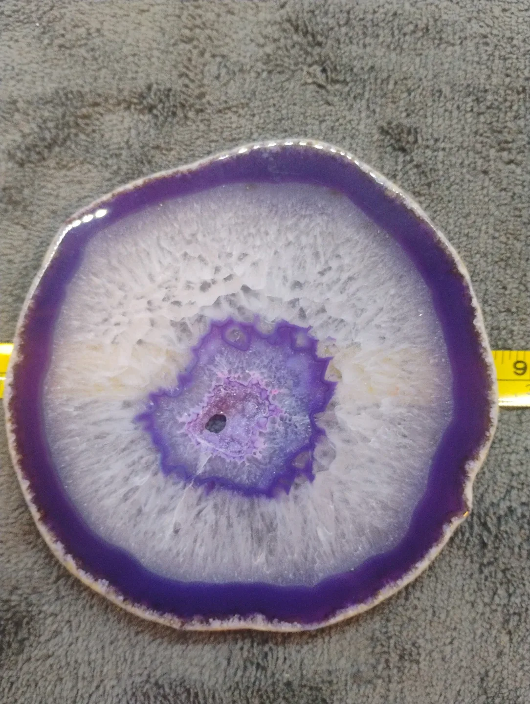 Natural Agate Slice Geode Polished Crystal Quartz Gemstone image indicator(2)