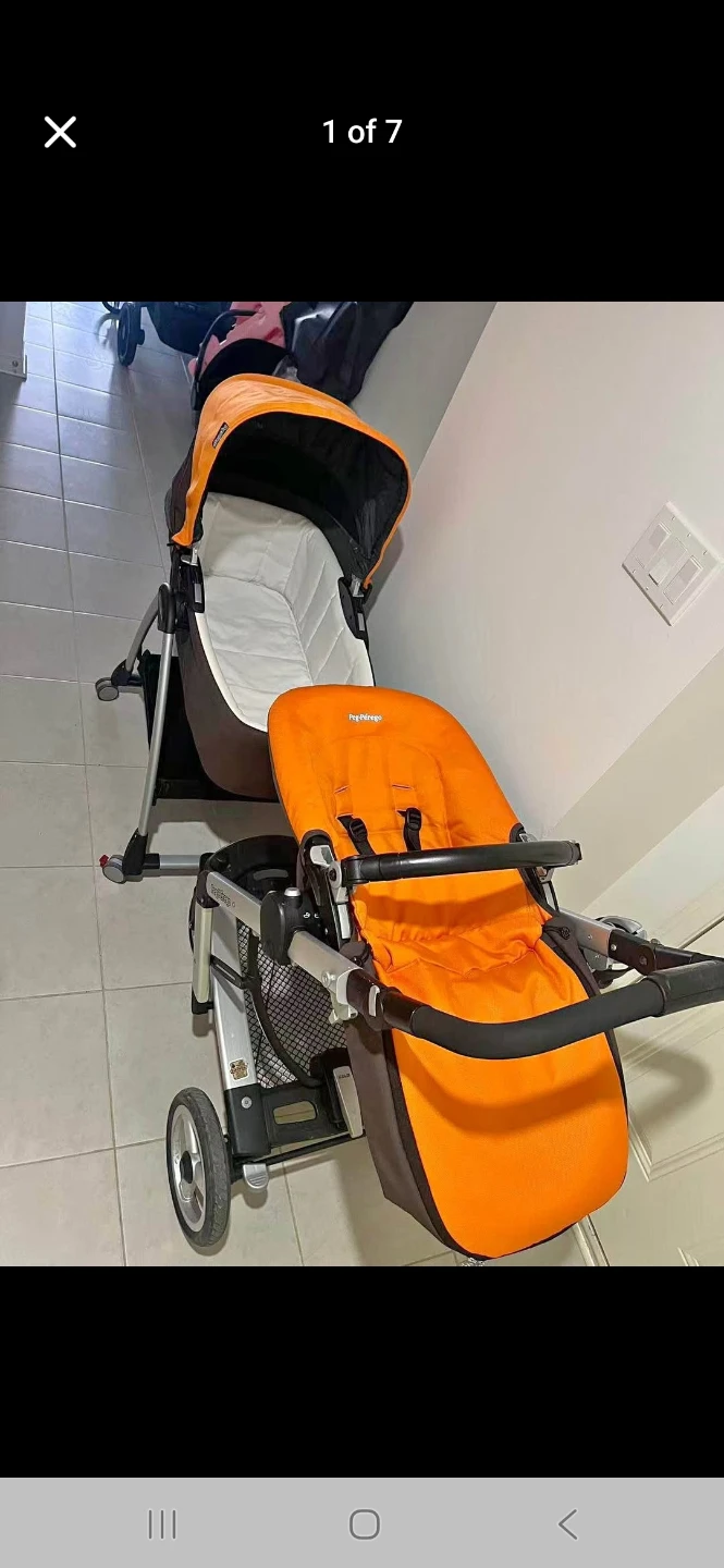 Peg Perego Orange Stroller