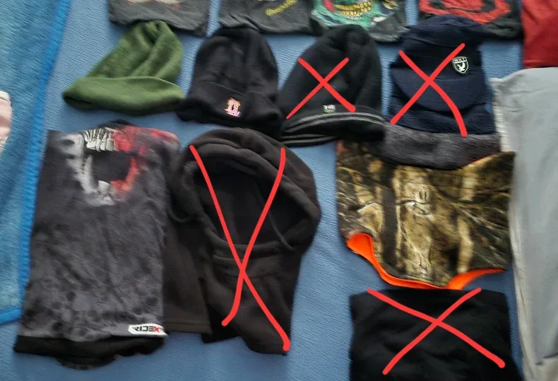 Winter clothing (Toque, scarfs & face masks)