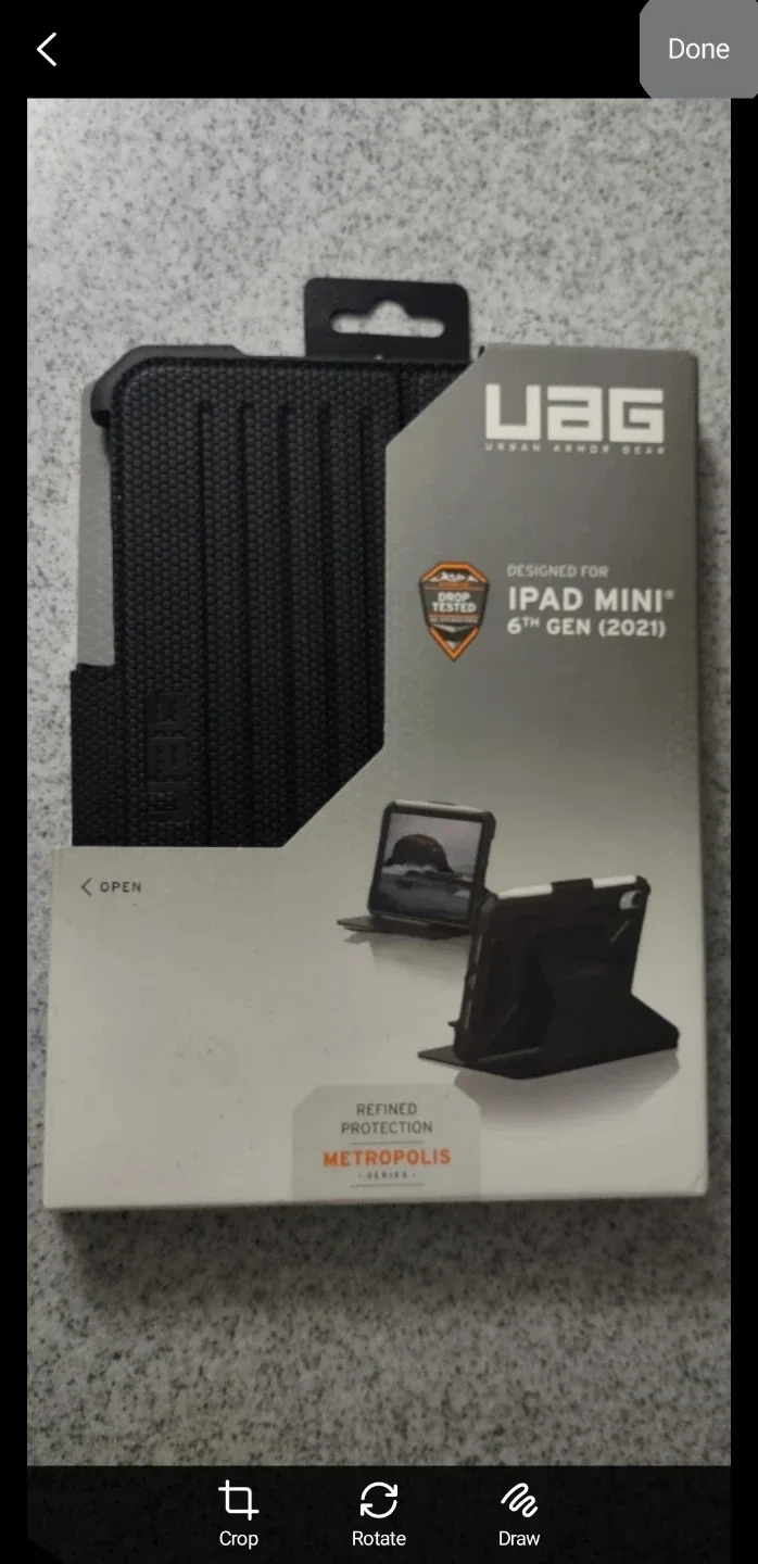 (NEW) UAG iPad Mini 6th Gen (2021) Folio Case - Black #Cleanout