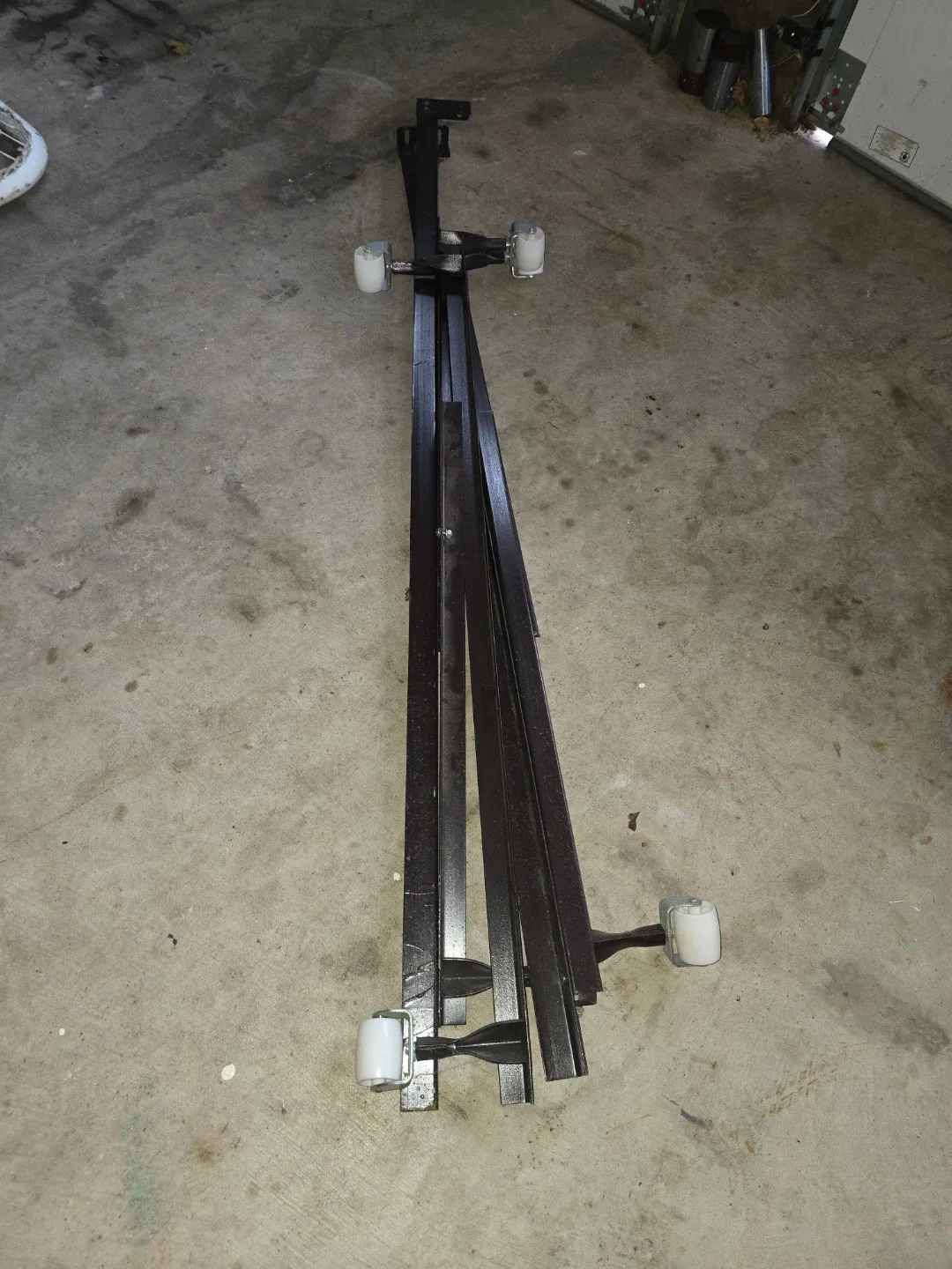 Metal Bed Frame with Wheels