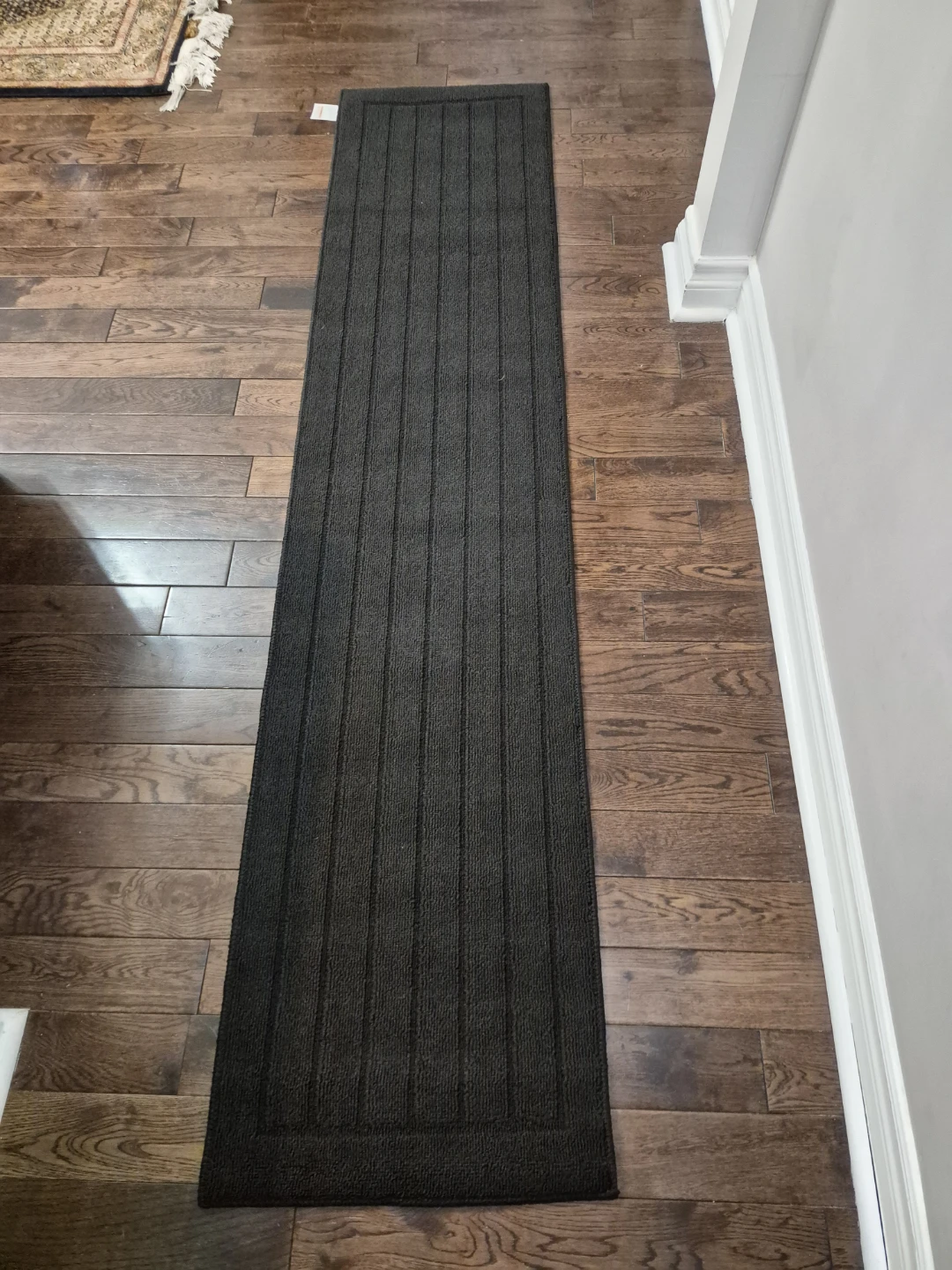 Black Runner Rug - 6.5 ft Long