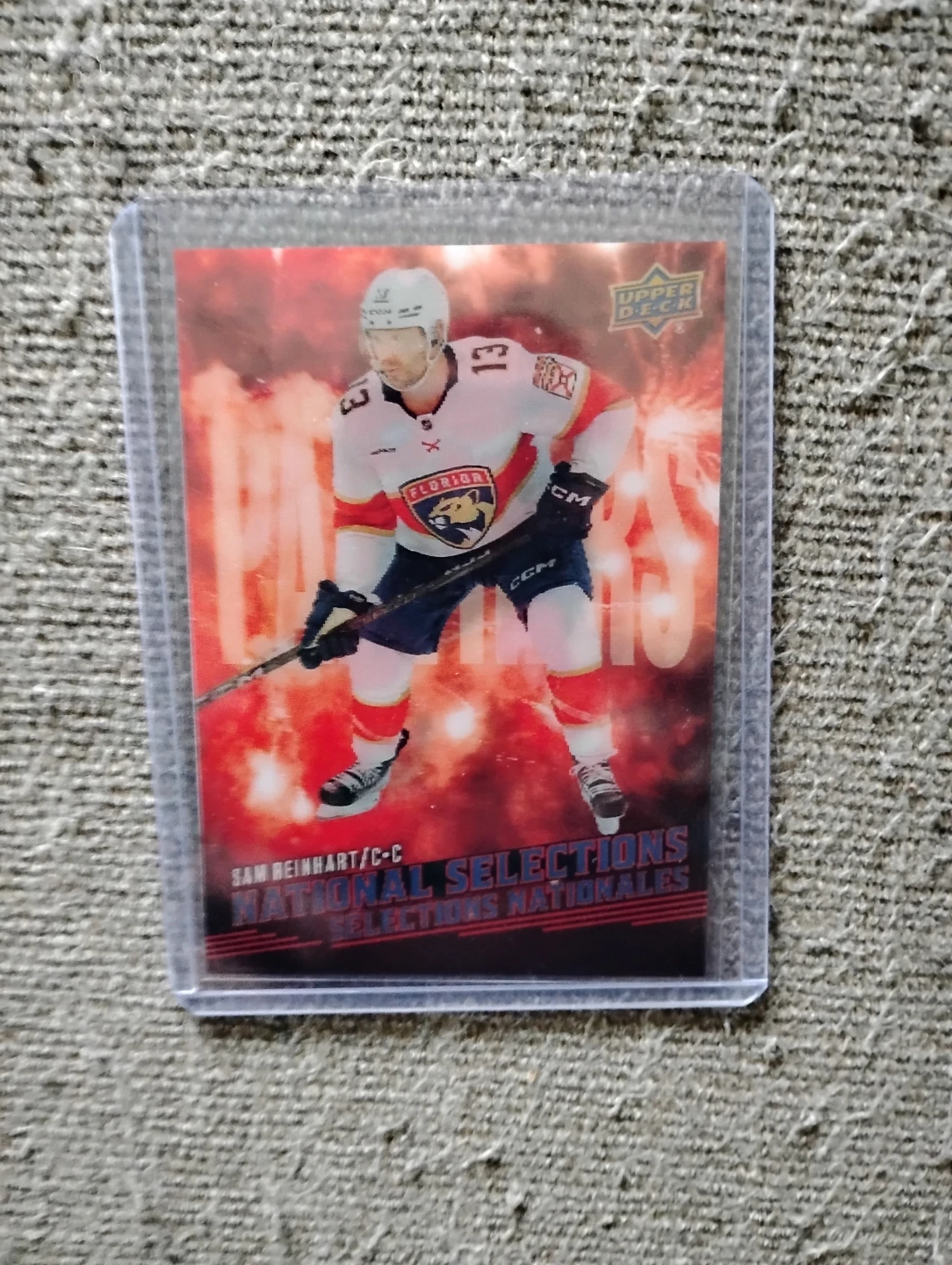 Sam Reinhart Upper Deck Hockey Card - photo 2