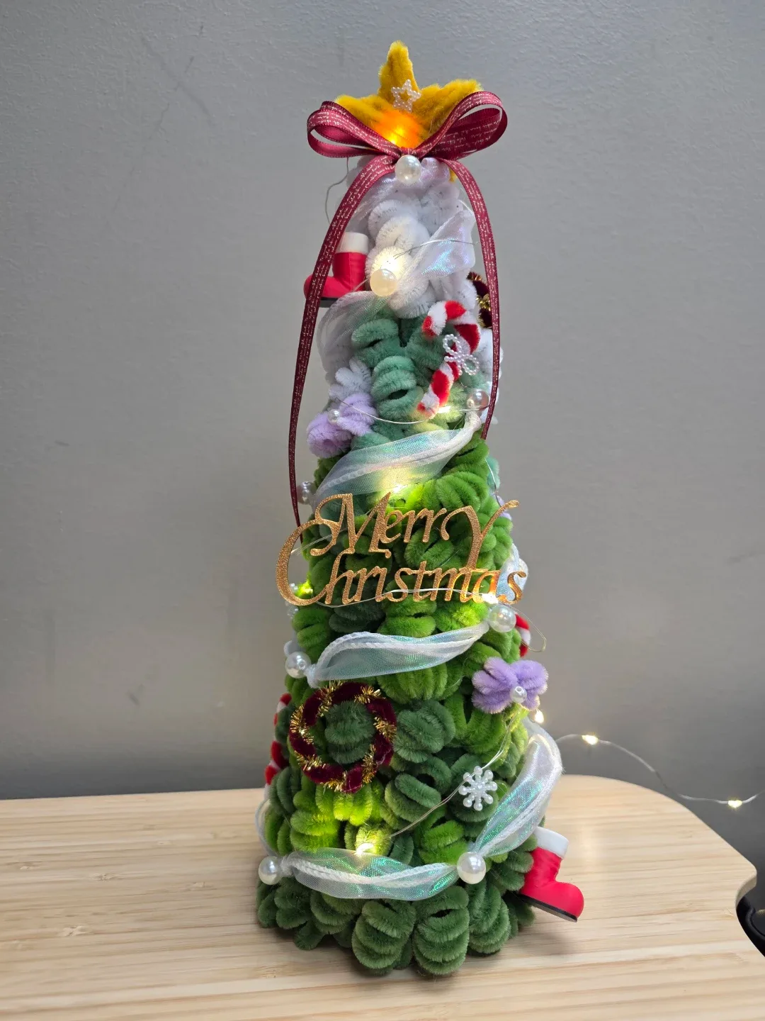 Handmade 'Merry Christmas' Tree