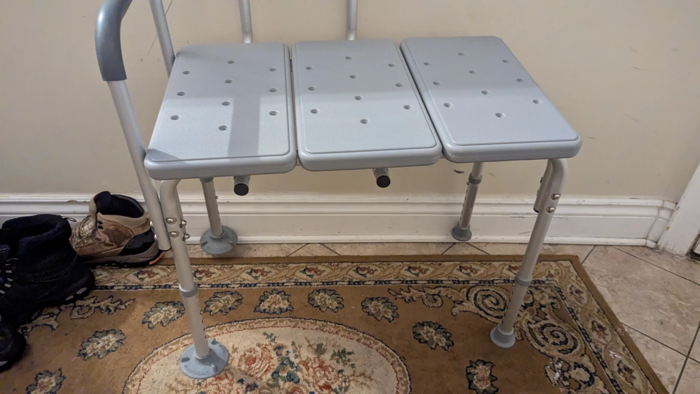 Adjustable Bath/Shower Chair with Back - photo 2