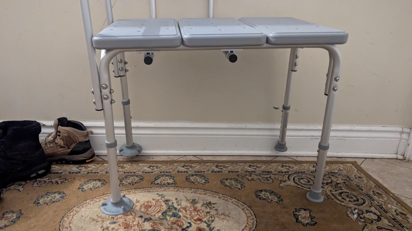 Adjustable Bath/Shower Chair with Back - photo 3