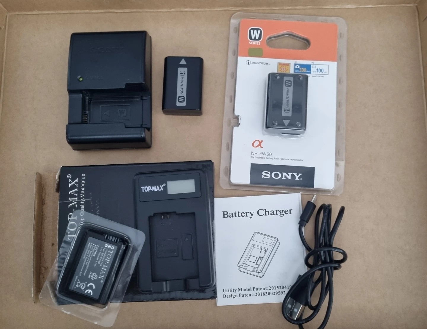 Sony camera's 3 Battery & 2 Charger Set