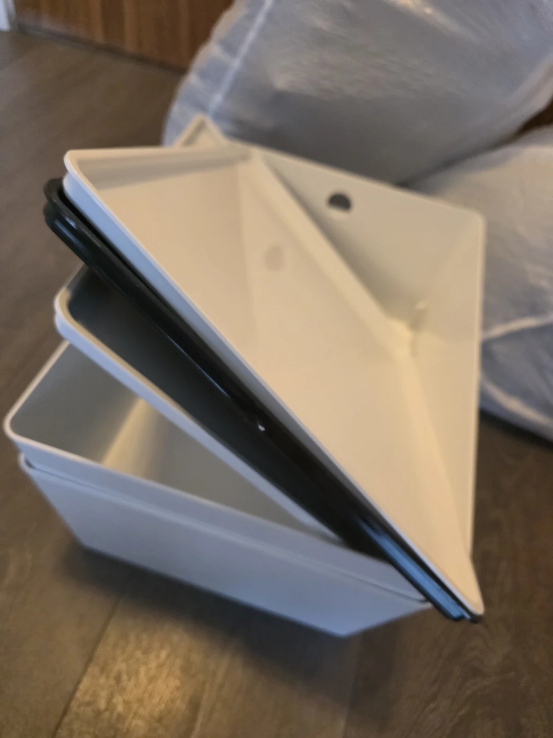 White & Black Storage Bins