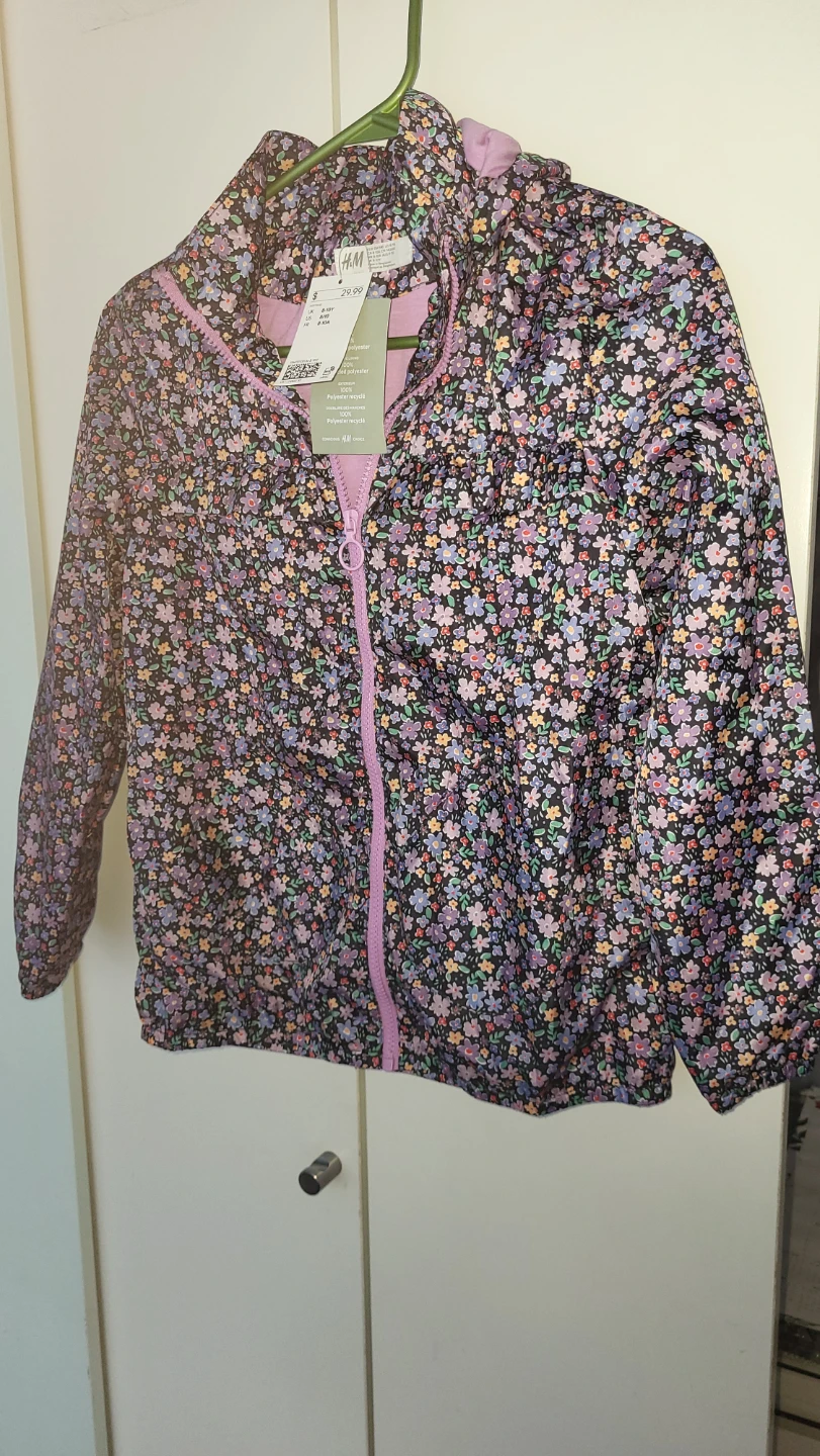 H&M Floral Rain Jacket - Size 8-10Y - photo 3