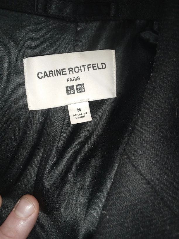 Carine Roitfeld x Uniqlo Black Coat - Size M - photo 2