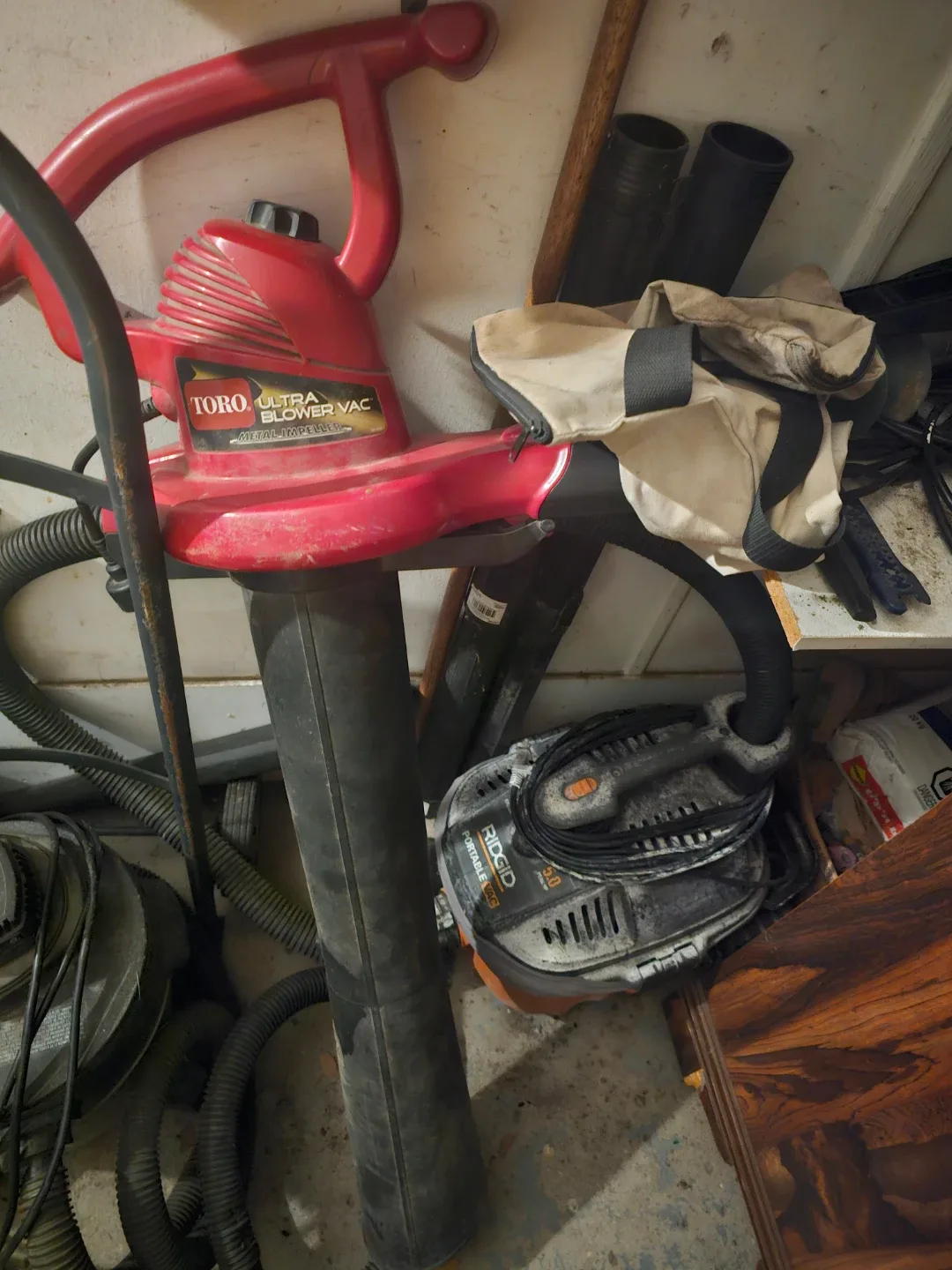 Leaf blower with attachment