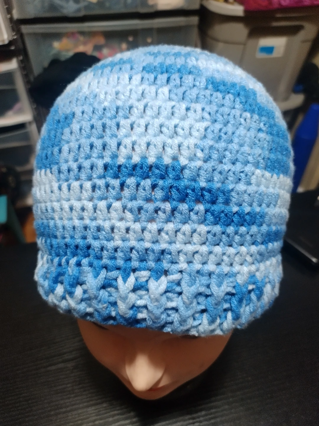 Handmade Blue Crochet Beanie