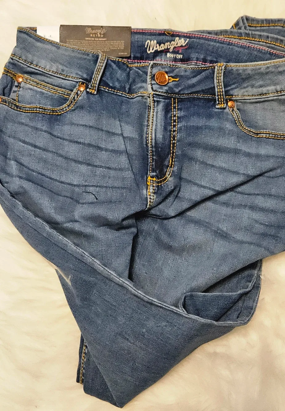 Wrangler Retro Boot Cut Jeans, Size 13/14x32 image indicator(4)