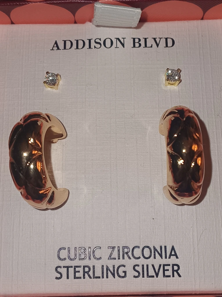 Addison BLVD Cubic Zirconia Sterling Silver Earrings