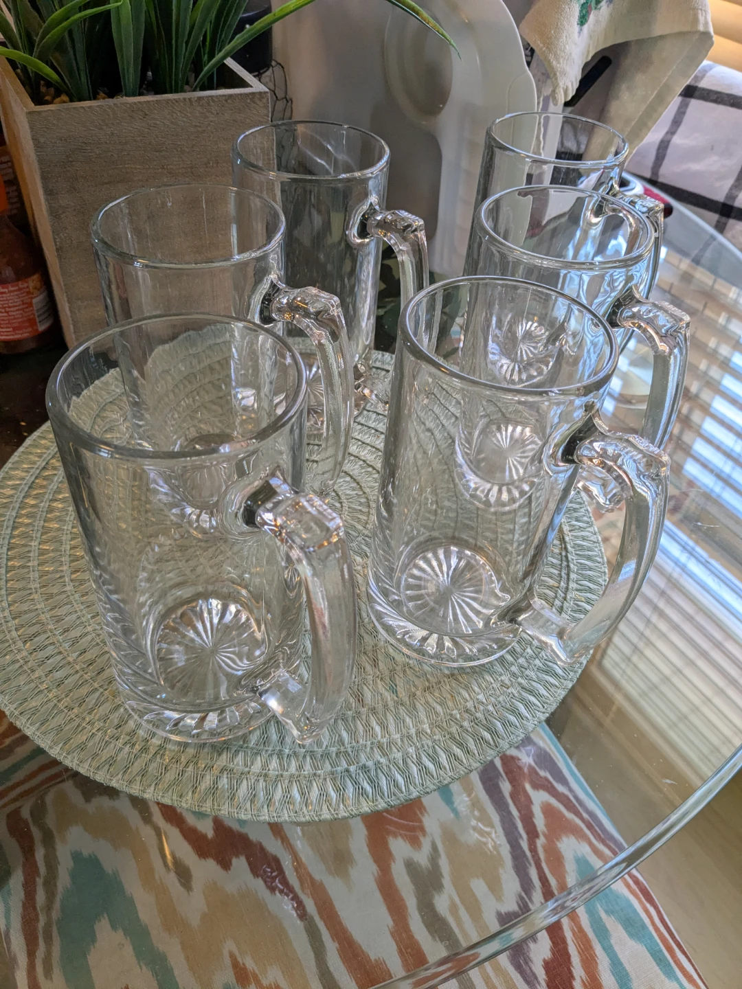 6 Heavyweight Glass Beer Mugs – Thick & Durable
