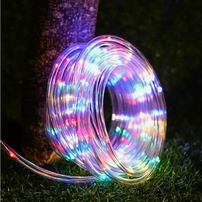 32.8 ft Solar-Powered Outdoor String Light Tube Design Outdoor