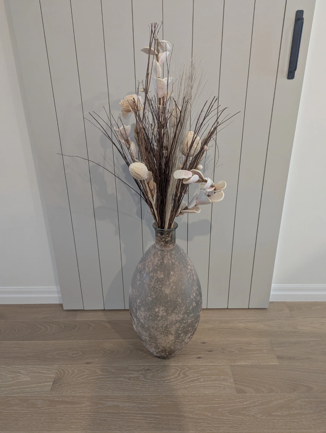 Decorative Vase with Dried Floral Arrangement