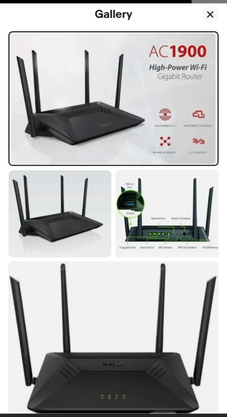(NEW) D-Link AC1900 Dual-Band Wi-Fi Gigabit Router - #Cleanout image indicator(7)