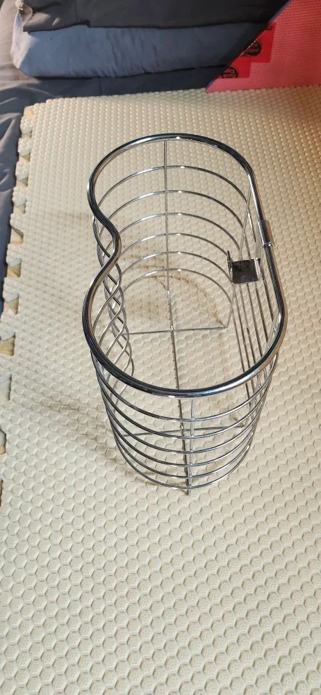 Chrome Wire Basket for small rolls paper towels or toilet paper image indicator(2)