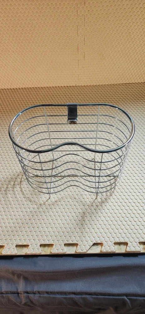 Chrome Wire Basket for small rolls paper towels or toilet paper image indicator(3)