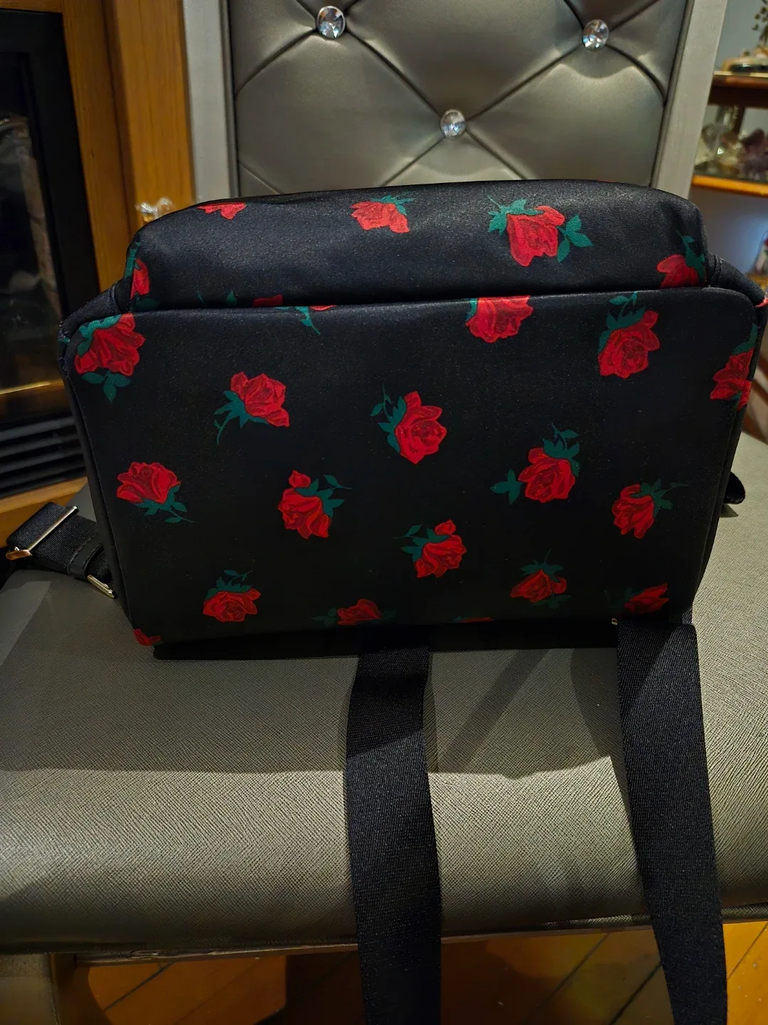 Kate Spade Black Floral Backpack image indicator(7)