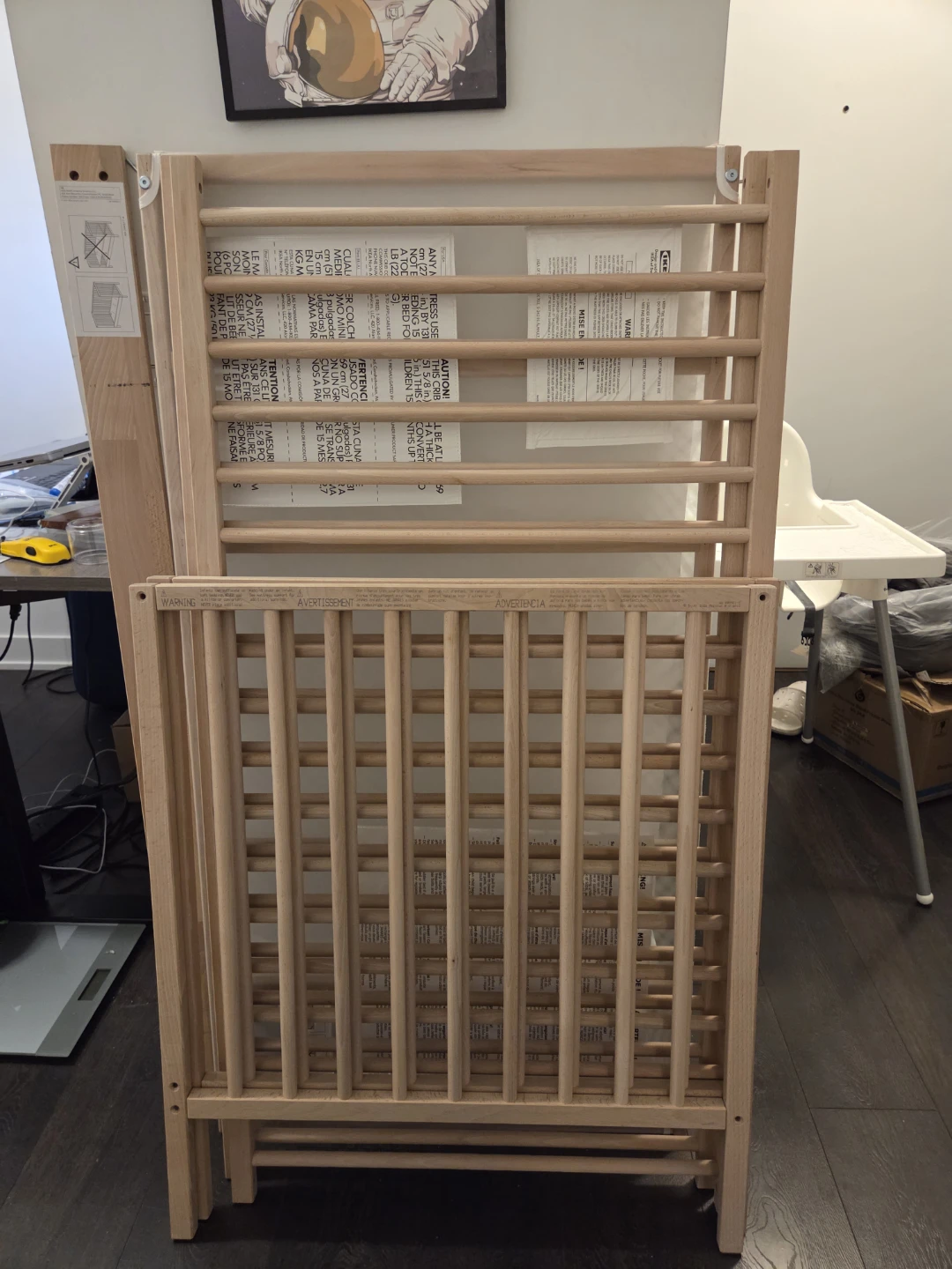 IKEA SNIGLAR Crib, Beech, 70x132 cm (27 1/2x52 ") - photo 2