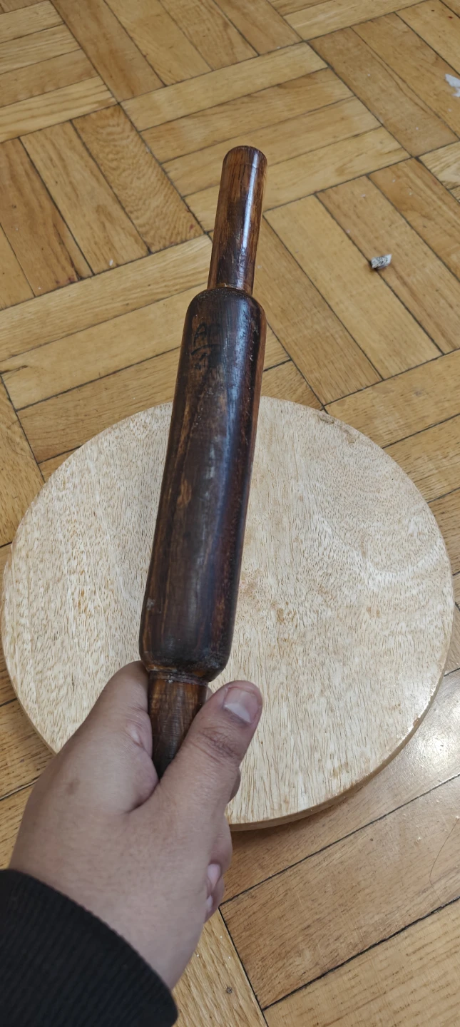 Wooden Rolling Pin and Chapati Board - photo 4