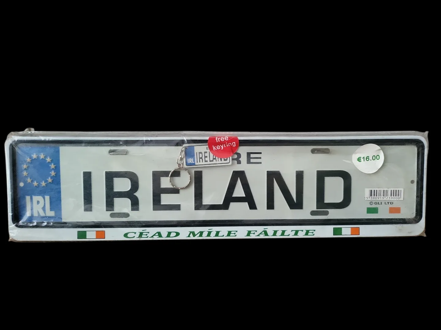 Ireland License Plate with Free Keyring - New! image indicator(4)