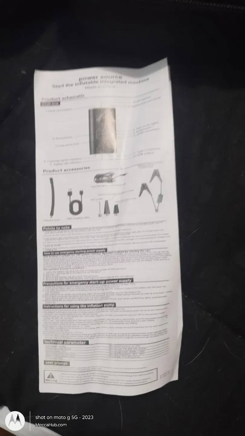 Belibuy Portable Car Jump Starter & Inflator image indicator(2)