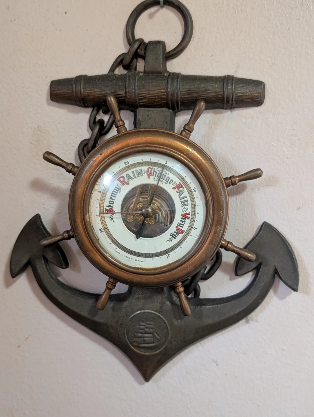 Vintage Nautical Barometer Wall Decor - photo 2
