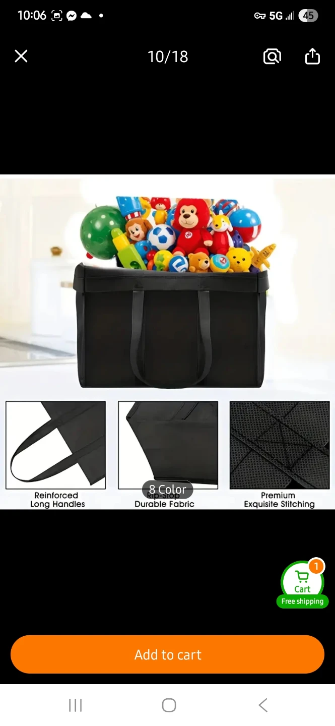 NEW Durable Black Reusable Grocery Bags 🛍 - photo 4