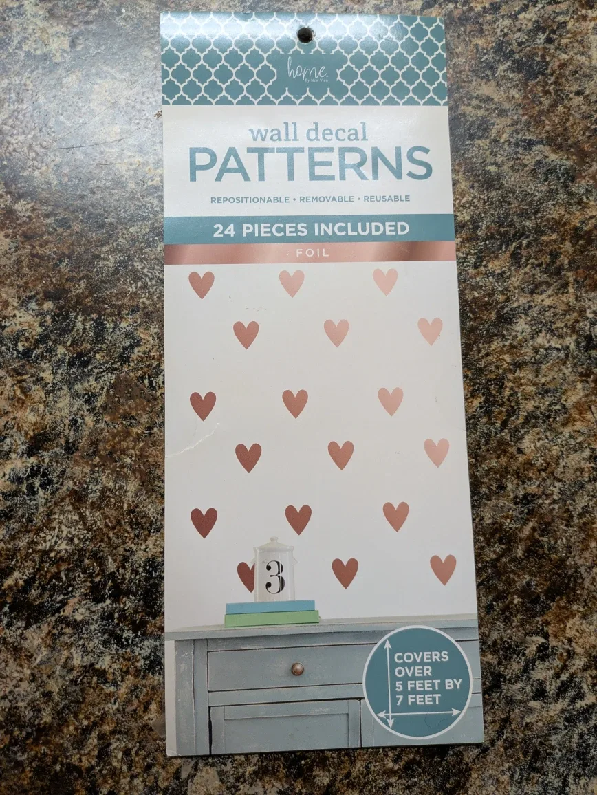 Home Wall Decal Patterns - Heart Foil Decals #cleanout