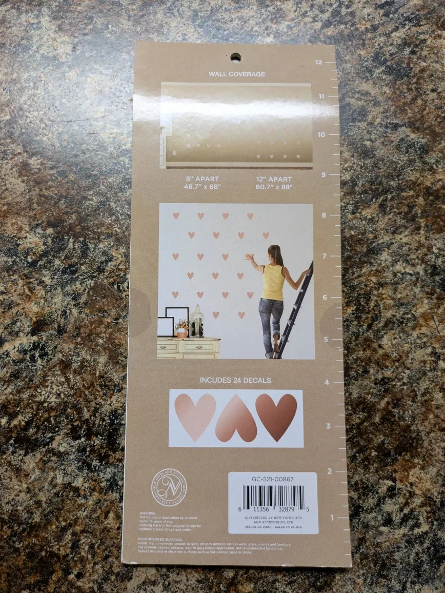 Home Wall Decal Patterns - Heart Foil Decals #cleanout image indicator(2)