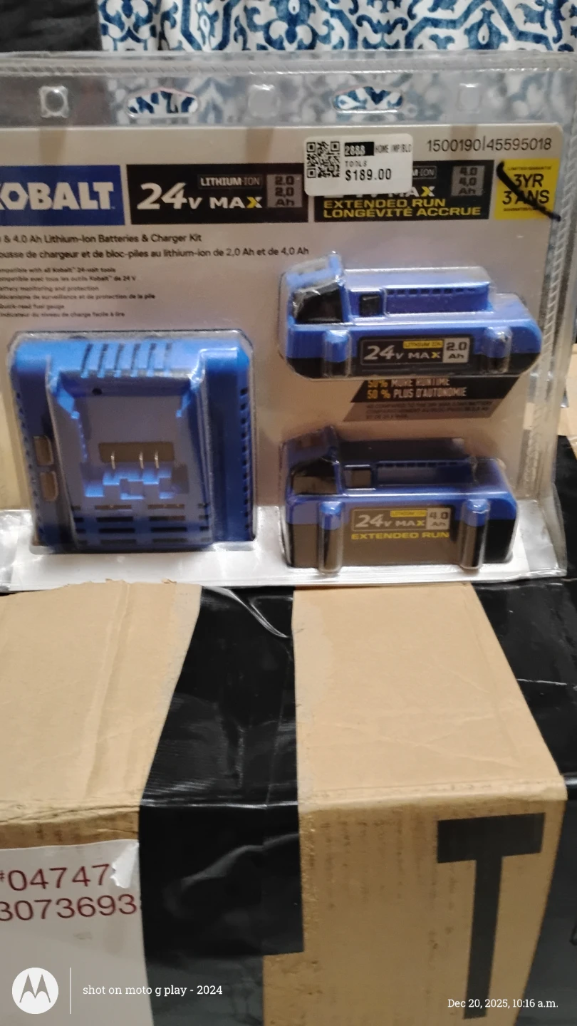 New Kobalt 24V Max Lithium-Ion Batteries & Charger Kit - photo 5
