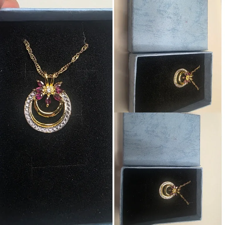 Gold Tone Necklace with Pendant, New in Box