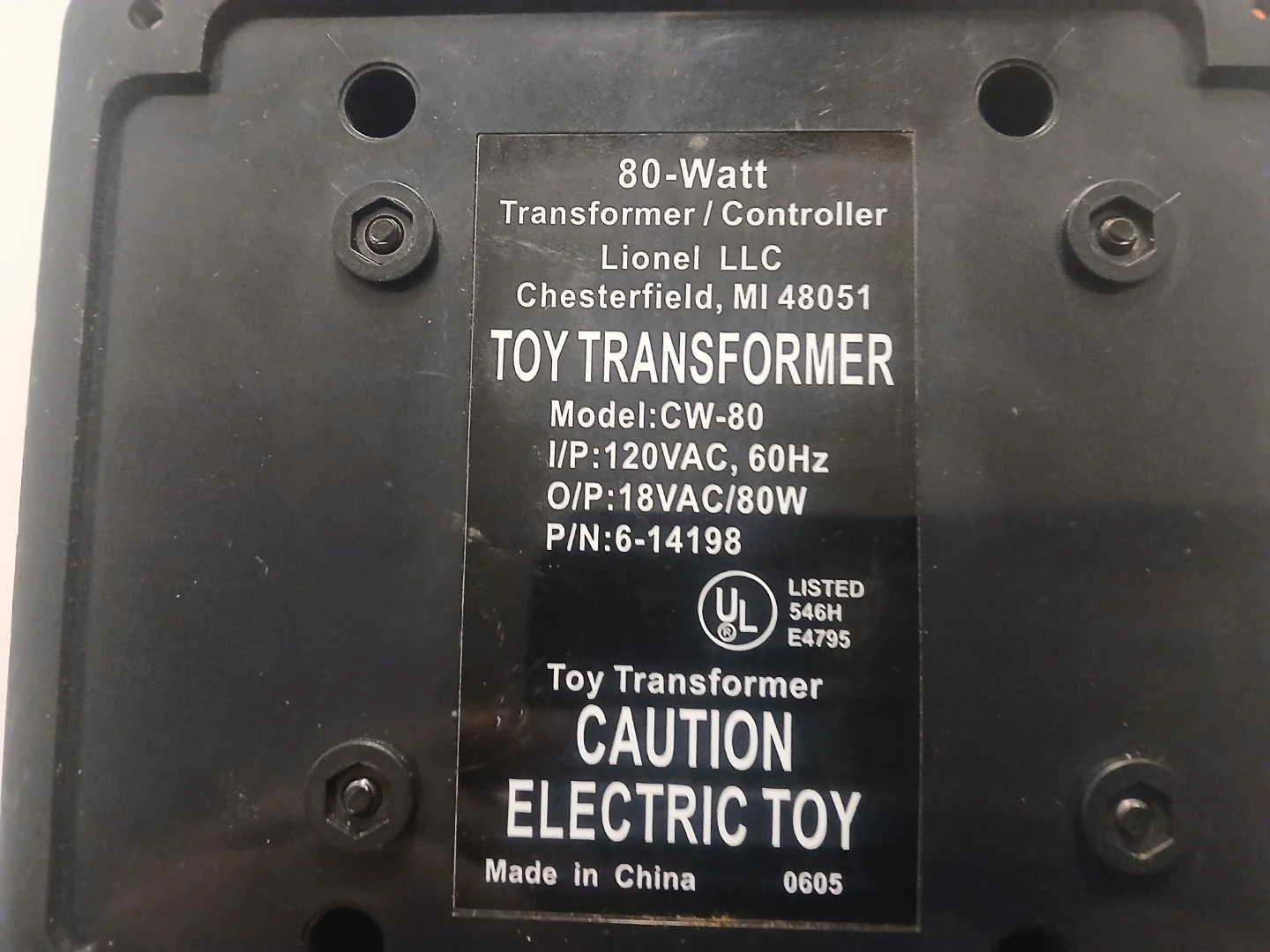 Lionel Toy Transformer CW-80 - photo 2