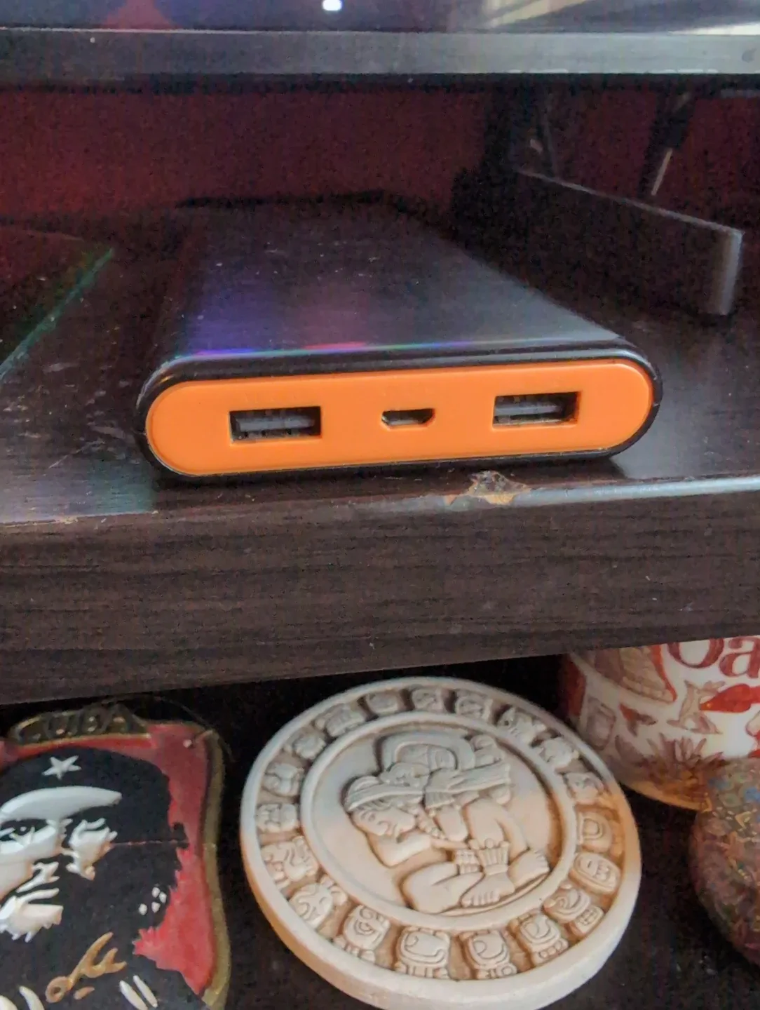 Portable Power Bank - Black & Orange