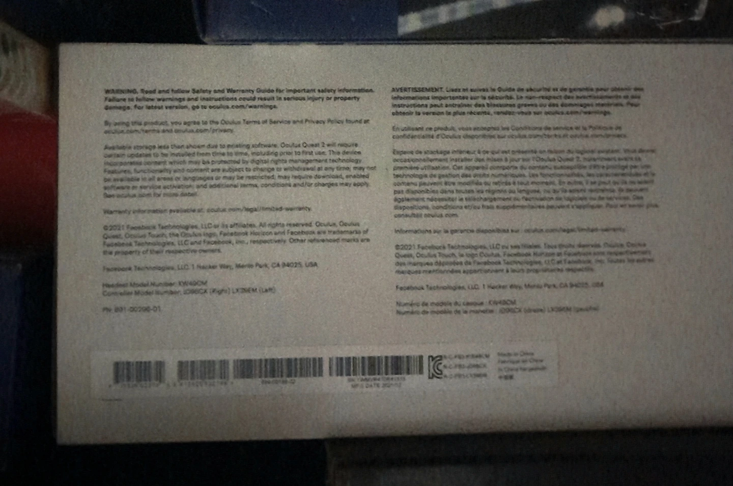 Oculus Quest 2 VR Headset - Like New! - photo 3