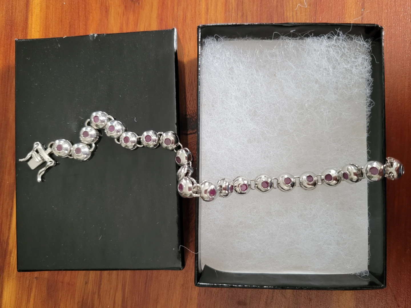 925Silver & Ruby  Stone Bracele - photo 2