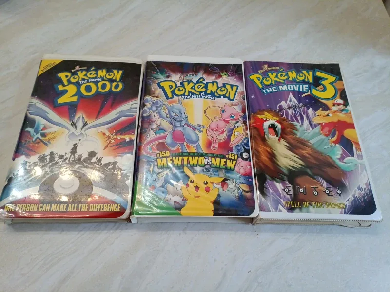 Pokémon VHS Movie Lot - 2000, First Movie, Movie 3