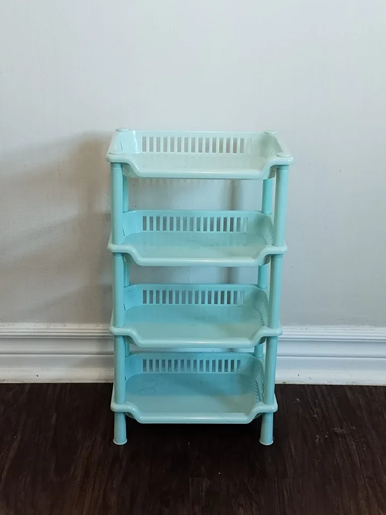 Mint Green Plastic 4-Tier Shelf image indicator(2)